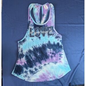 No Boundaries Tie‎ Dye Tank Top Racerback All You Need Is Love Girls Size M